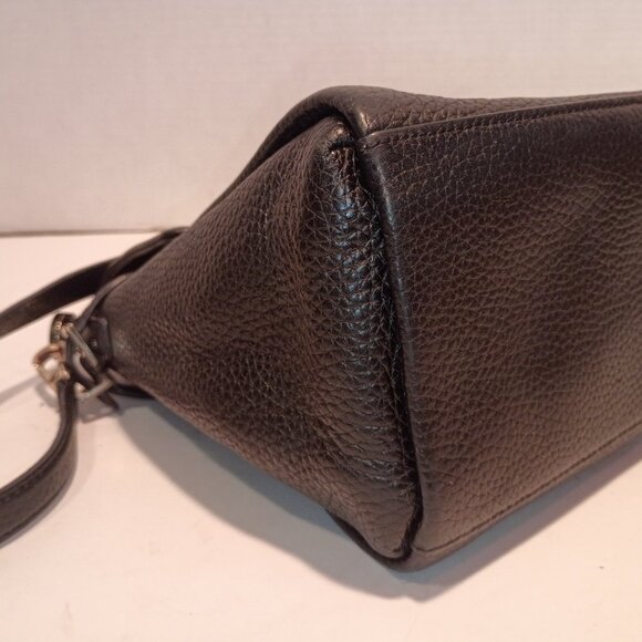 KATE SPADE NY Holden Street "Leslie" Black Pebbled Leather 2-way Bag - Picture 10 of 14